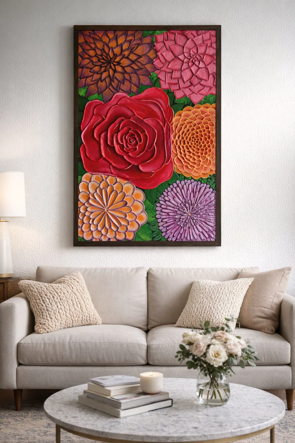 Blooming Symphony, ceramic by Simpy Bansal — in the room