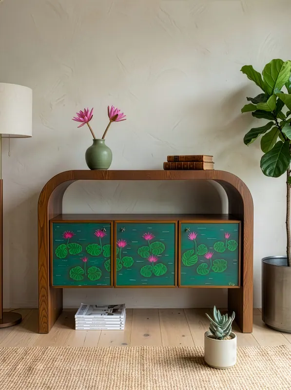 The Floating Lotus, console by Simpy Bansal — in the room