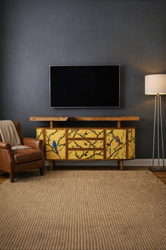 The Perched Edge, console by Simpy Bansal — in the room