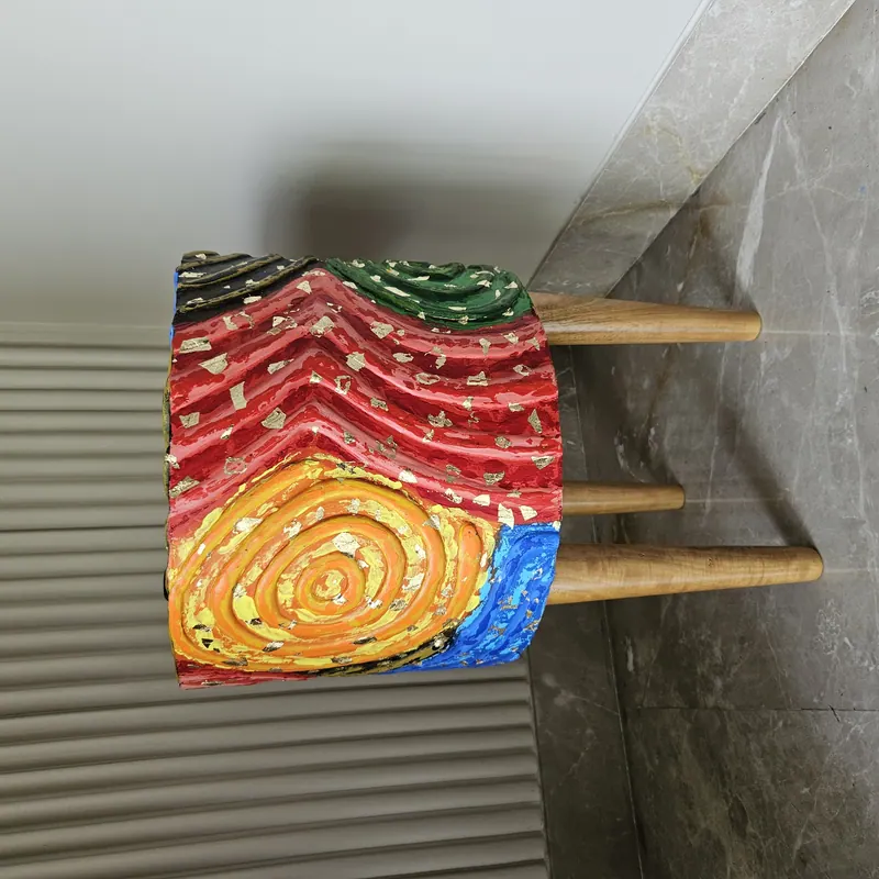 Rhythm of Color, sculpture by Simpy Bansal — side view